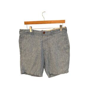 J.Crew Stanton Mens Irish Linen Shorts Size 33 Light Blue 9" Inseam Casual Summe